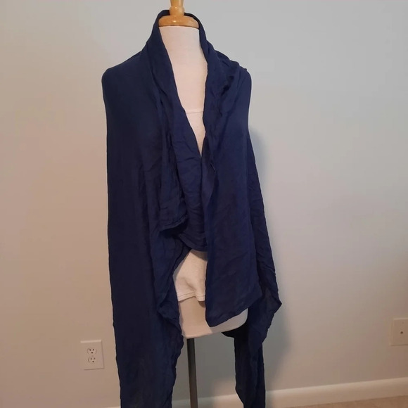 Cloudz Navy blue long scarf throw blanket Multifunctional - Picture 2 of 8